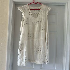 The Odells Monique White ivory patchwork romantic shift dress size M-dreamy